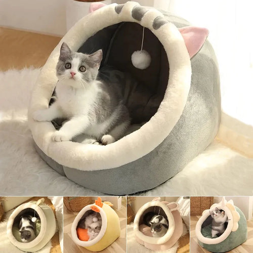 Sweet Cat Bed Warm Pet Basket